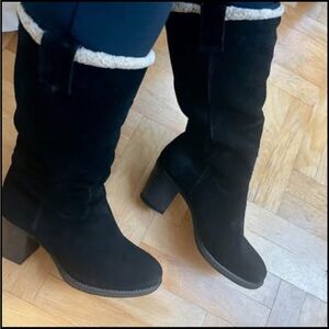 Vintage Black Heeled Boots